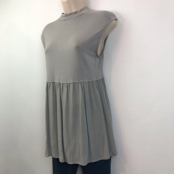 Love Scarlett Gray Sleeveless Baby Doll Top - Picture 3 of 16